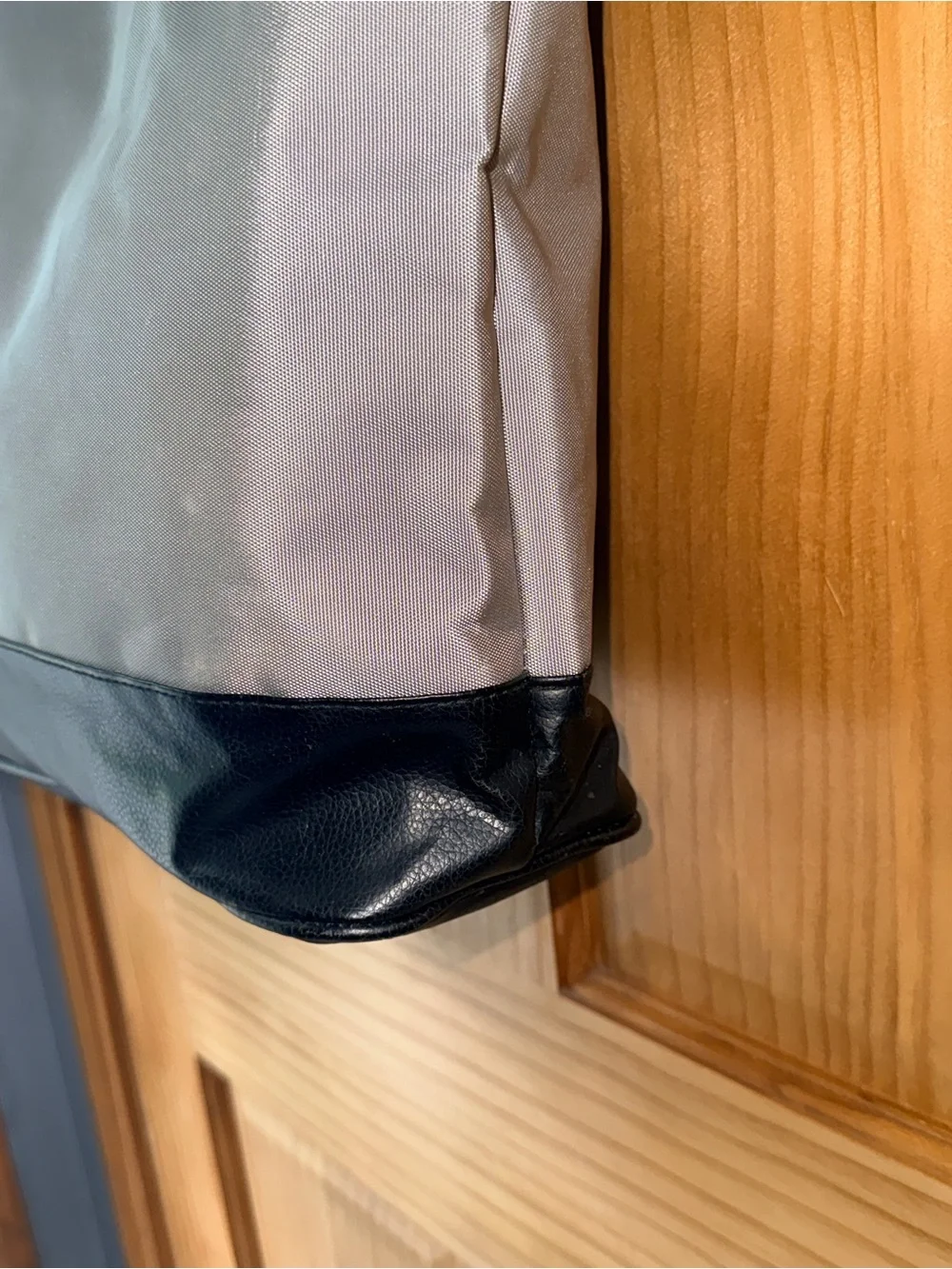 Calvin Klein Silver and Black Colorblock Tote- -EC - see pics for measurements